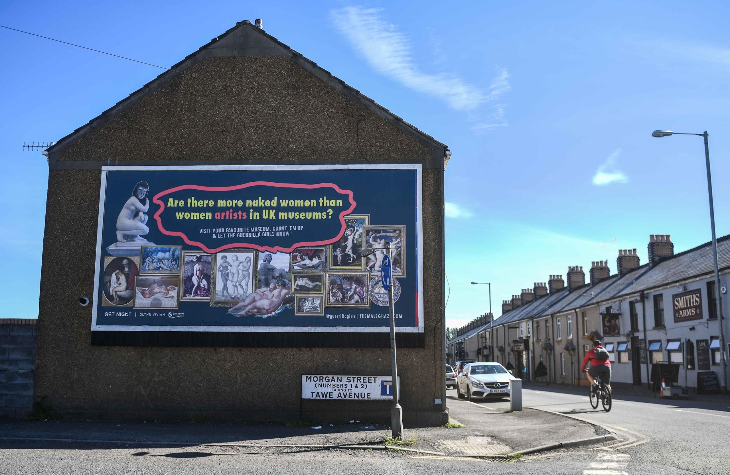 rt Night billboard, Swansea