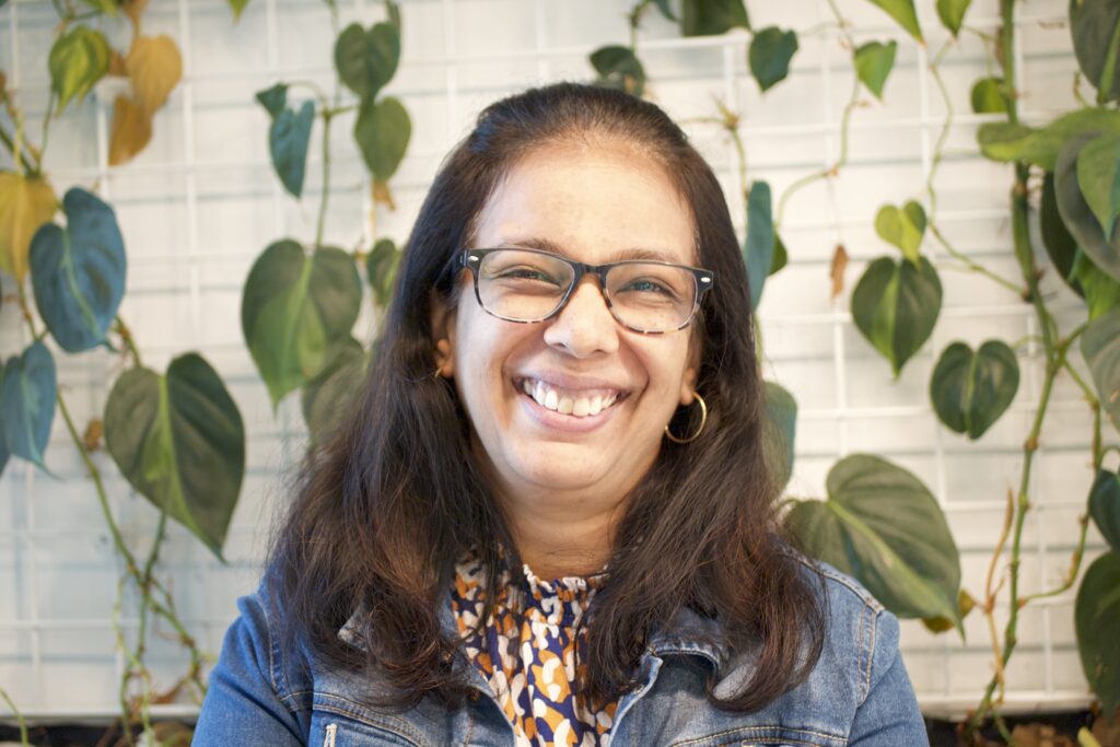 A portrait photograph of photographer Nandini Valli Muthiah.